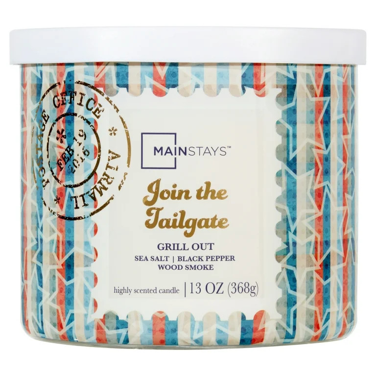 Mainstays 3-Wick Wrapped Join the Tailgate Scented Candle, 13 oz | Walmart (US)
