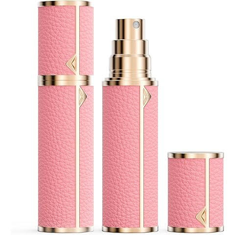 8ML Travel Perfume Refillable Atomizer, Mini Genuine Leather Cologne Sprayer, Protable Pocket Siz... | Amazon (US)