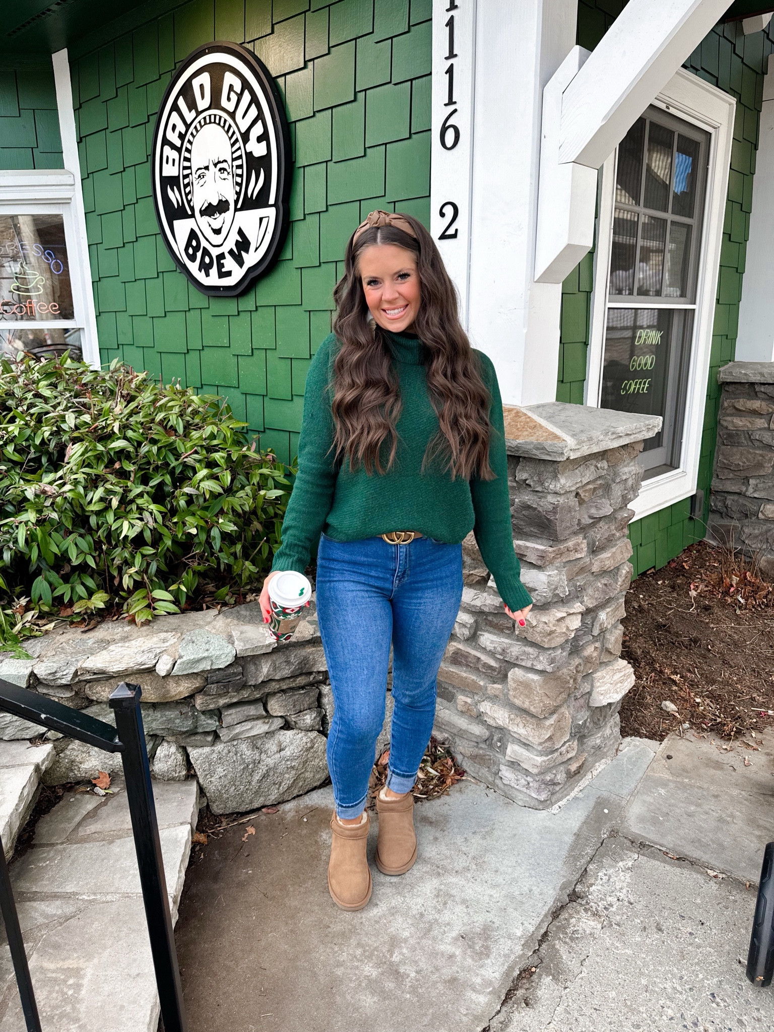 Code “THANKSLANDON30” saves you 30% off this green turtleneck! Perfect for the holiday season - would be lovely for Thanksgiving & Christmas 😍 Wearing a size small, fits true to size!

Wearing a size 4 in the jeans, they fit true to size & offer stretch!

Wearing a size 7 in the ultra mini uggs, I’m normally a size 7.5 in uggs but was told to size down if you’re in between sizes and they fit! So I recommend sizing down if you are in between sizes like me!

Green turtleneck, green sweater, skinny jeans, jeans, ultra mini uggs, uggs, holiday style, holiday fashion

#LTKshoecrush #LTKstyletip #LTKSeasonal