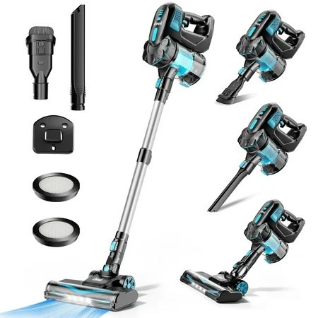 INSE Cordless Vacuum Cleaners, 6-in-1 Lightweight Stick Vacuum for Hardwood Floor Carpet Pet Hair, V770 | Walmart (US)