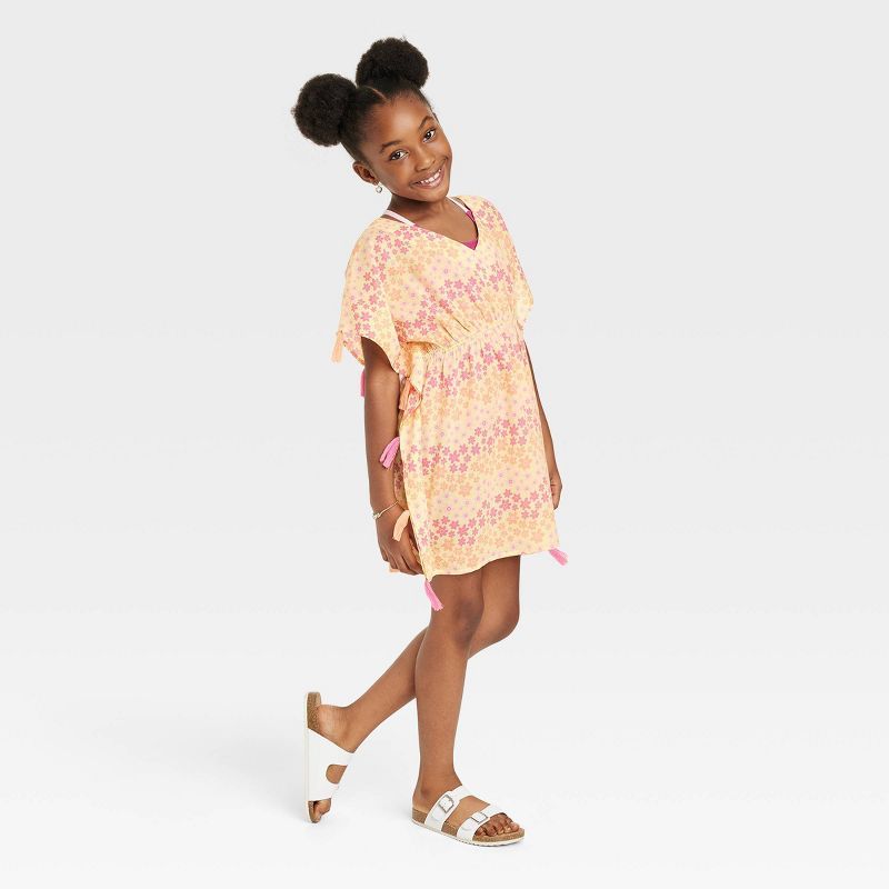 Girls' Daisy Caftan Swimsuit Cover Up - Cat & Jack™ Yellow | Target
