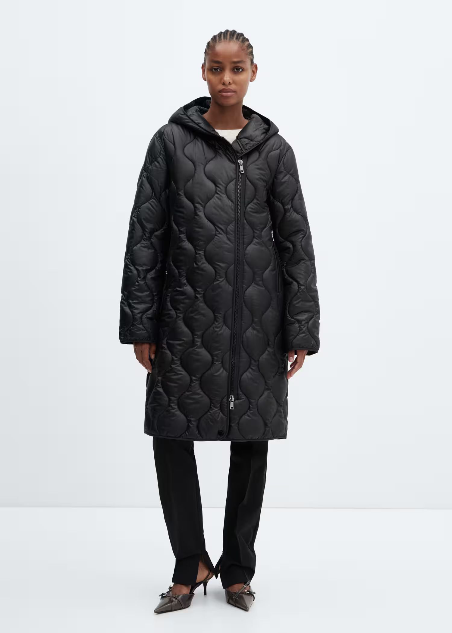 Hood quilted coat | MANGO (US)