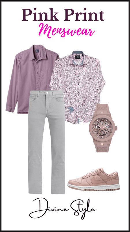 Wearing this season’s ’IT’ color pink in pink print shirt with shirt jacket and jeans.

#LTKstyletip #LTKmens #LTKSeasonal