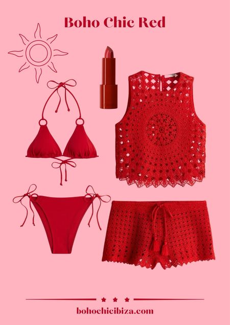 Boho Chic Red | Bohochicibiza❤️
•
Ready for sexy Boho Summer?
•
Shop the look at the link in my bio!
#bohobikini #bohosummer #bohored #bohohm 

#LTKeurope #LTKswimwear #LTKsummer
