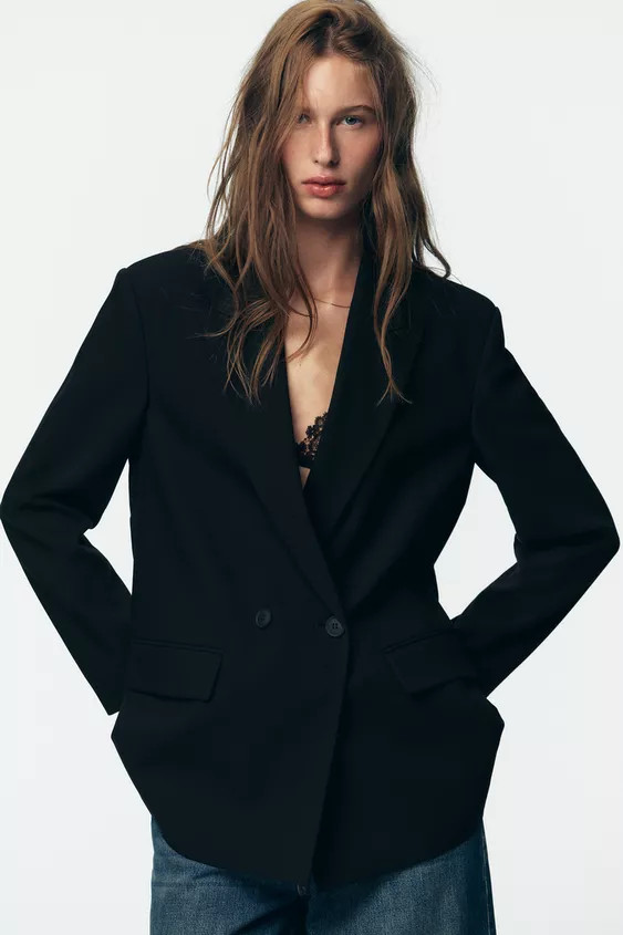 OVERSIZE DOUBLE-BREASTED BLAZER | Zara UK