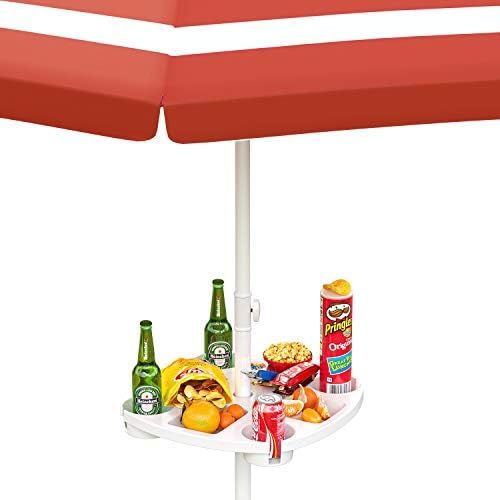 Skywin Umbrella Tray - Beach Umbrella Table Tray with Compartments for Cups and Snacks Great for ... | Amazon (US)