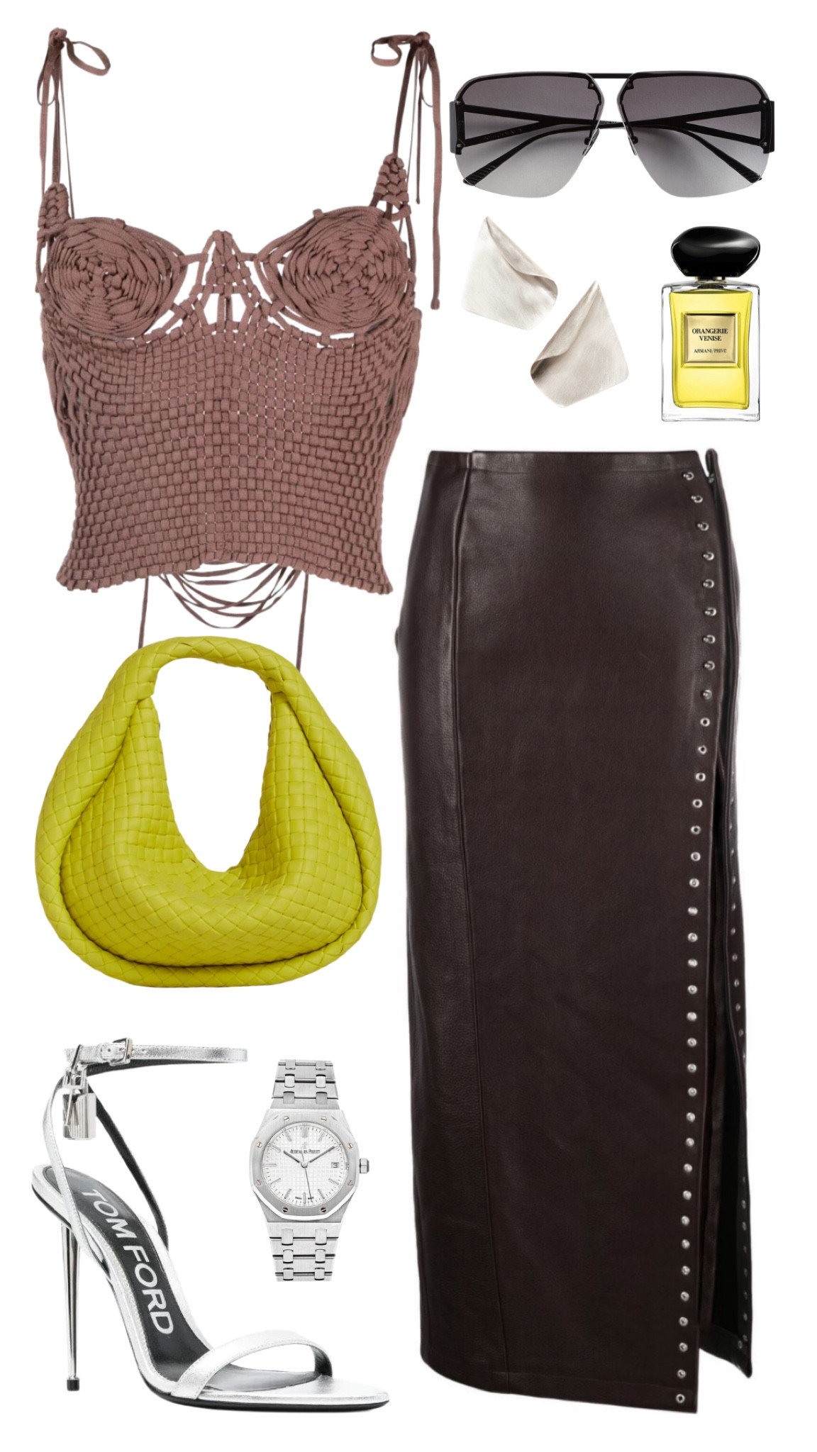 isa boulder top
jade cropper skirt
bottega veneta bag 
tom ford sandals 
bottega veneta sunglasses 
armani privé perfume 
audemars piguet watch 
banana republic earrings 

#LTKsalealert #LTKFind #LTKstyletip