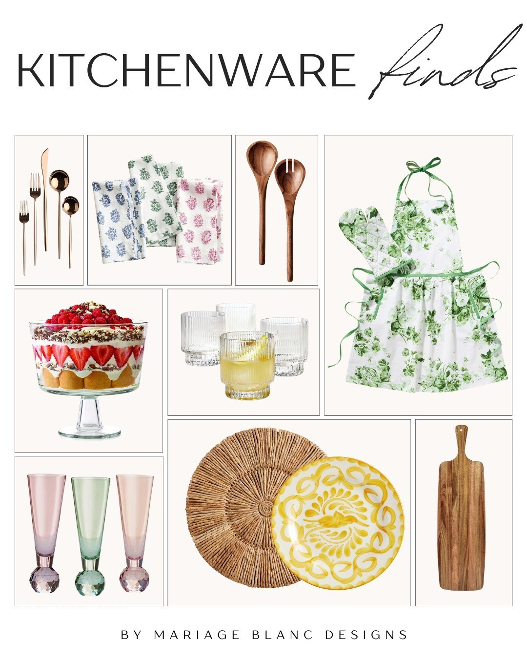 Transform your table with these curated kitchenware favorites! From wood salad servers to elegant cocktail glasses and shimmering gold flatware, each piece adds a touch of luxury to your table. #TabletopStyle #LTKFinds #DiningInStyle #KitchenStyle #LTKdecor

#LTKSeasonal #LTKParties #LTKHome