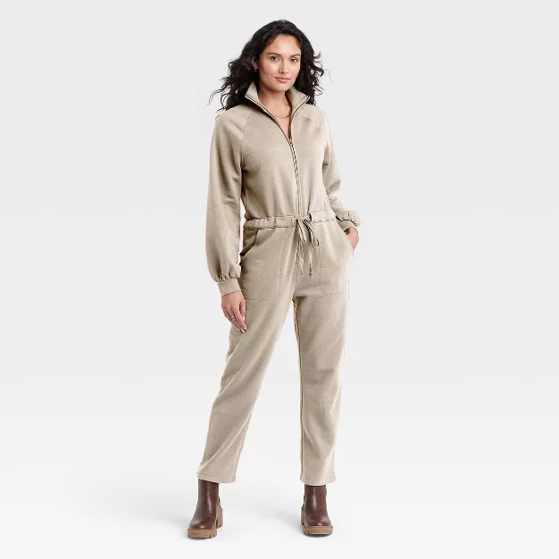 Women's Long Sleeve Fleece Jumpsuit - Universal Thread™ | Target