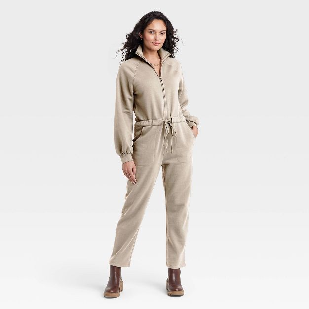 Women's Long Sleeve Fleece Jumpsuit - Universal Thread™ | Target
