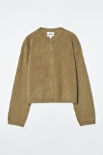 PURE BRUSHED-CASHMERE CARDIGAN - GREEN - Knitwear - COS | COS (US)