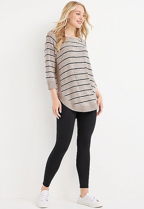 Haven Striped Boat Neck Sweatshirt | Maurices