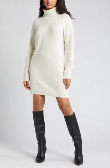 Oversize Long Sleeve Turtleneck Sweater Dress | Nordstrom
