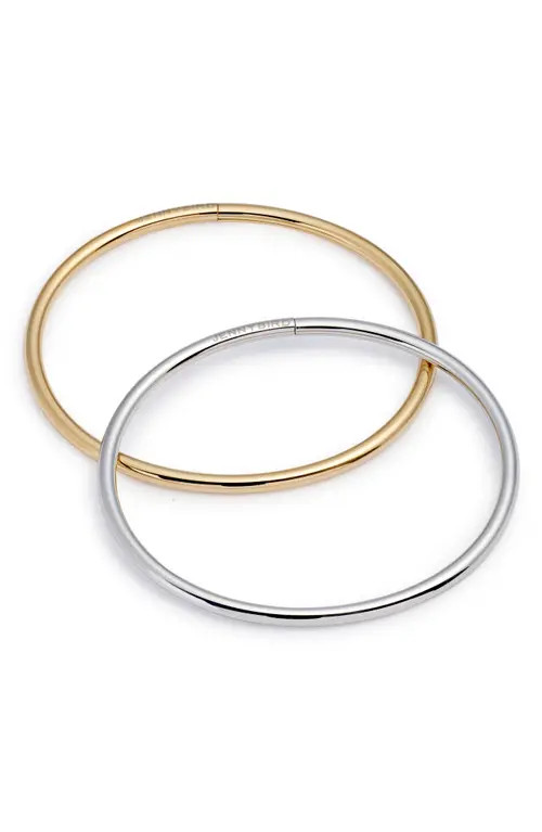 Jenny Bird Dane Set of Two Bangles in Two Tone Silver/gold at Nordstrom, Size Medium | Nordstrom
