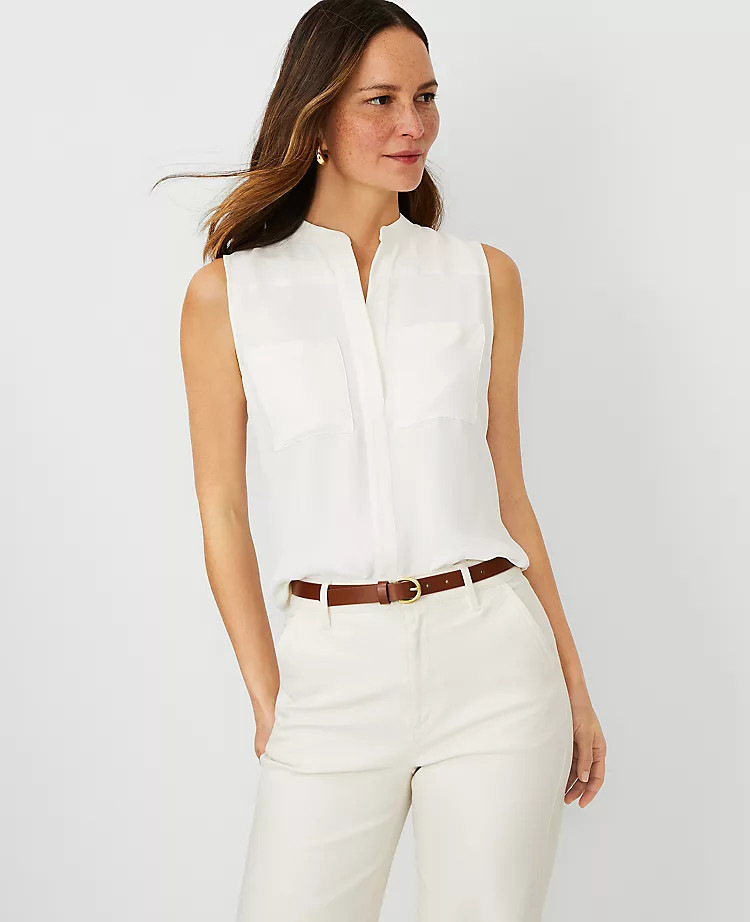 Sleeveless Camp Shirt | Ann Taylor | Ann Taylor (US)