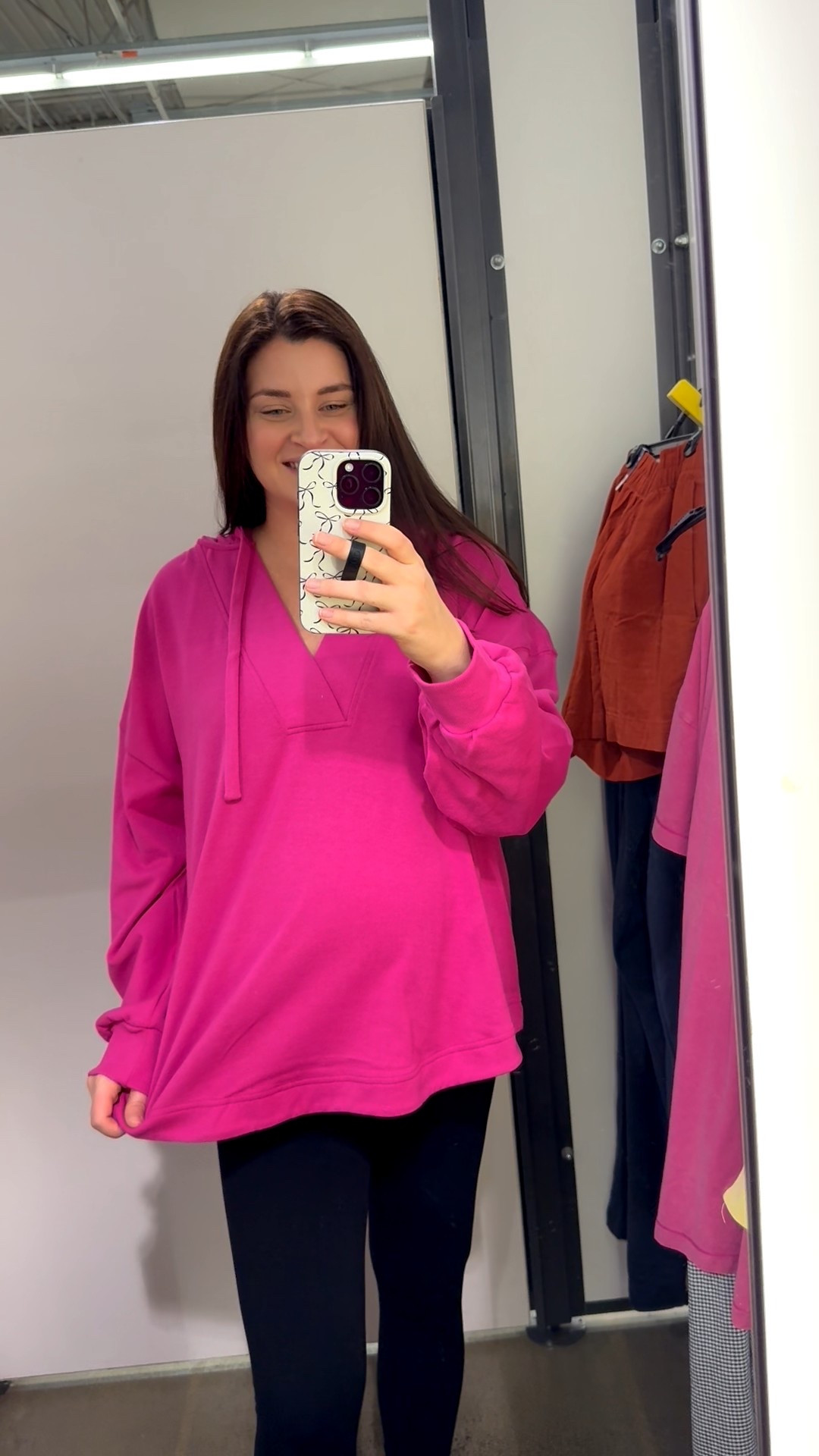 Obsessing over this pink pullover! It also has matching shorts! I sized up for the bump! 

#LTKootd #LTKSaleAlert #LTKBump