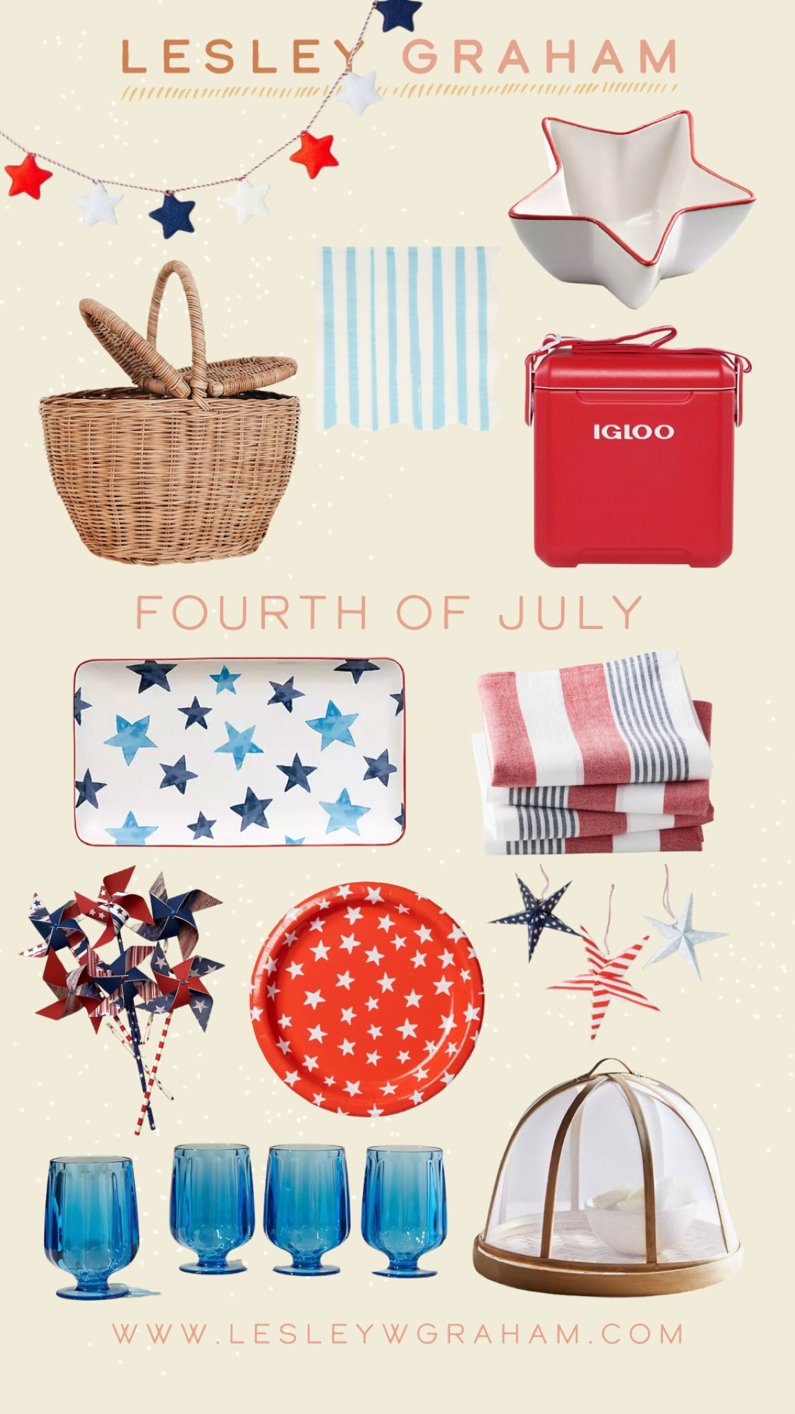 Fourth of July decorations. Americana decor. Red white and blue. Fourth of July table settings. Picnic supplies. Dining outside. 

#LTKfamily #LTKSeasonal #LTKhome