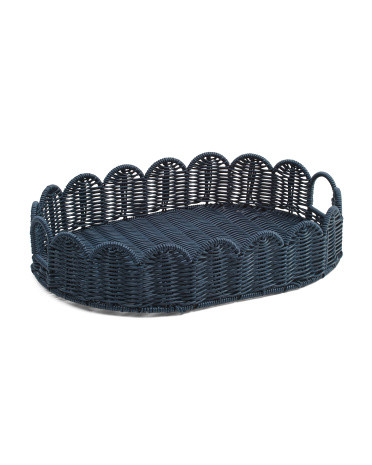 19in Oval Scalloped Edge Tray | Kitchen & Dining Room | Marshalls | Marshalls