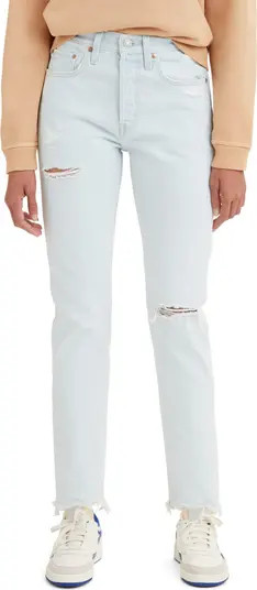 501® High Rise Crop Straight Leg Jeans | Nordstrom