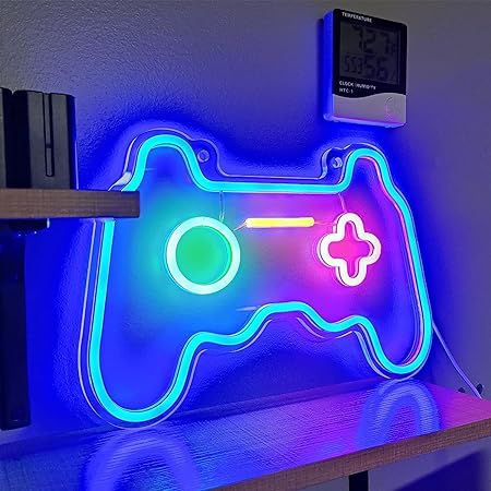 Gamer Neon Sign,Adjustable Brightness Game Zone LED Neon Sign for Gamer Room Decor,Gaming Neon Si... | Amazon (US)