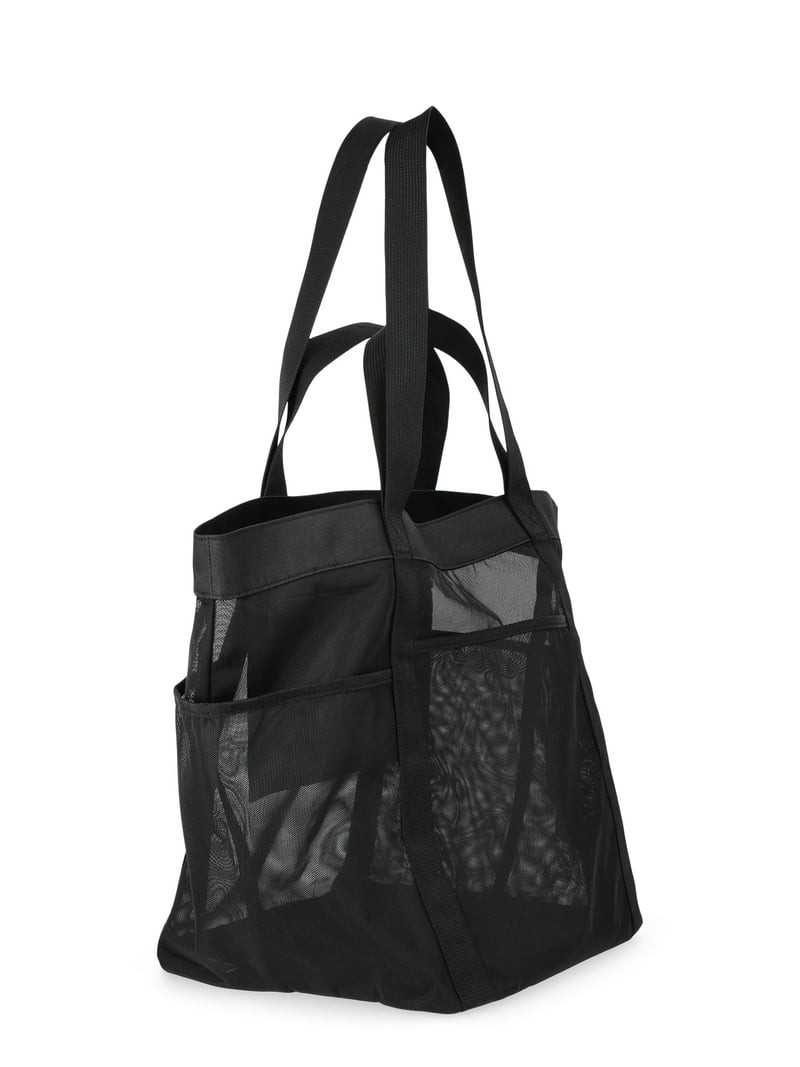 No Boundaries Women's Mesh Tote Bag, Black | Walmart (US)