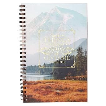 All Things Through Christ Inspirational Notebook with Scripture, Philippians 4:13 | Amazon (US)