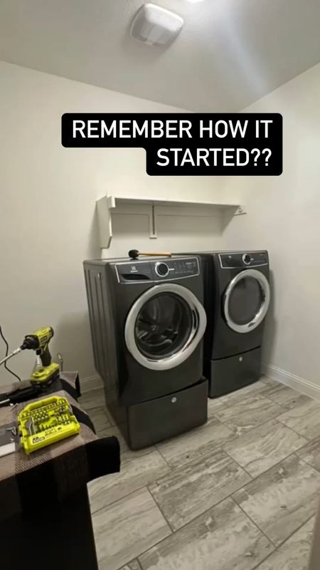 Laundry Room DIY Reveal

#LTKhome #LTKfamily #LTKVideo