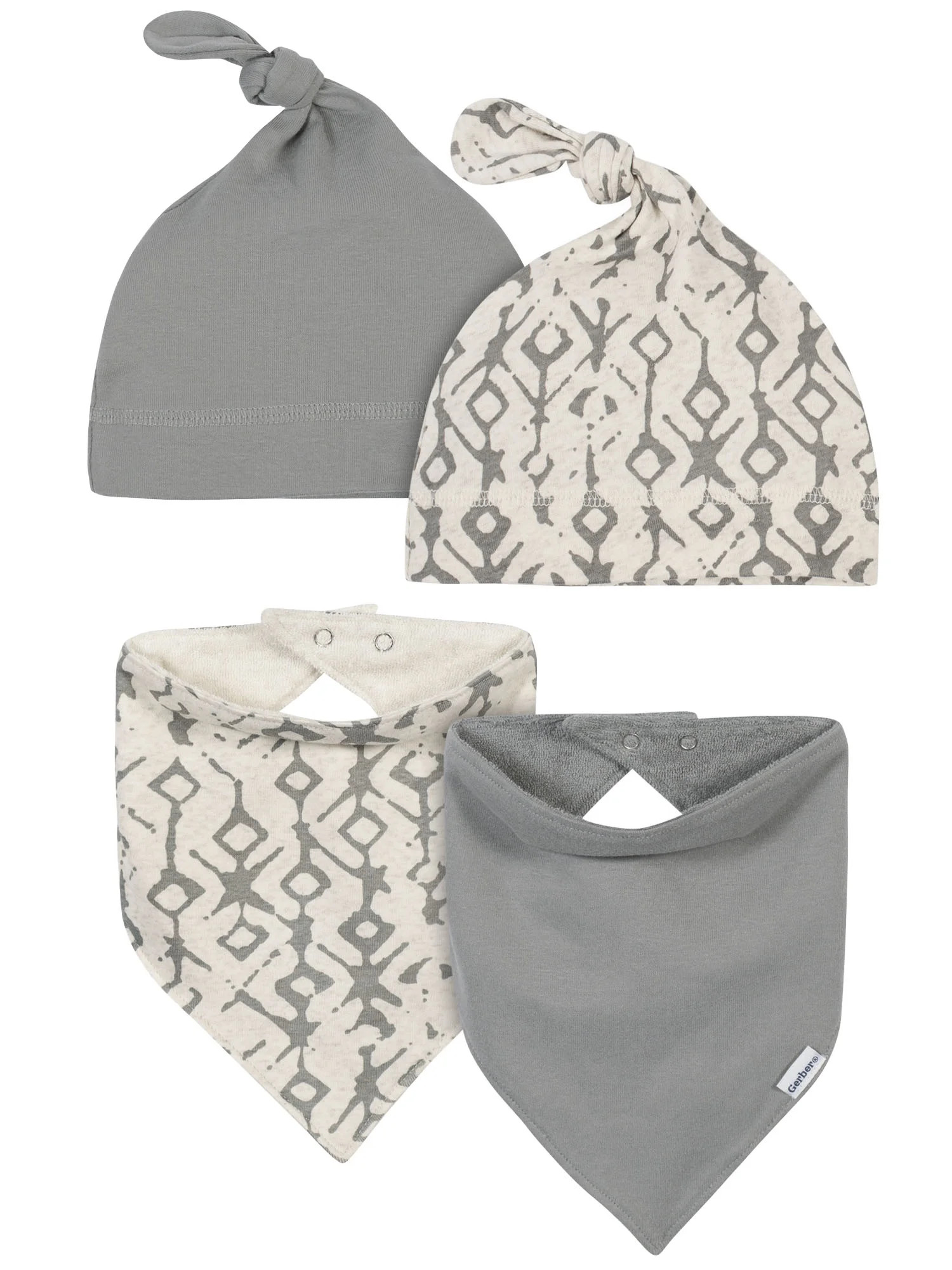 Modern Moments by Gerber Baby Boy Caps and Bibs Set, 4-Piece | Walmart (US)