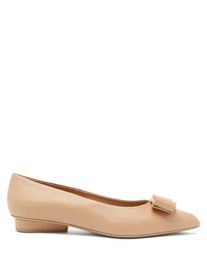 Viva bow point-toe leather pumps | Matches (UK)