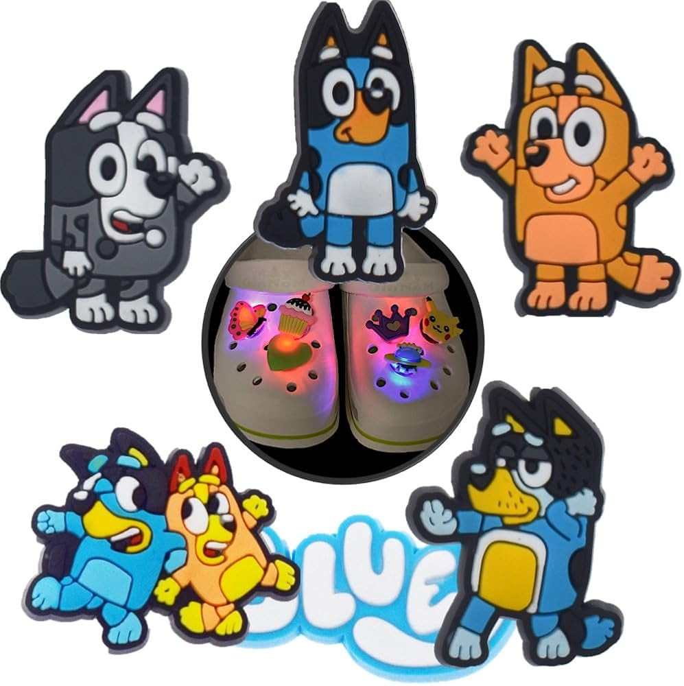 6 pieces Blinking light up Charms for Croc, Bracelet Wristband, Clogs Accessories, Pin, Illuminat... | Amazon (US)