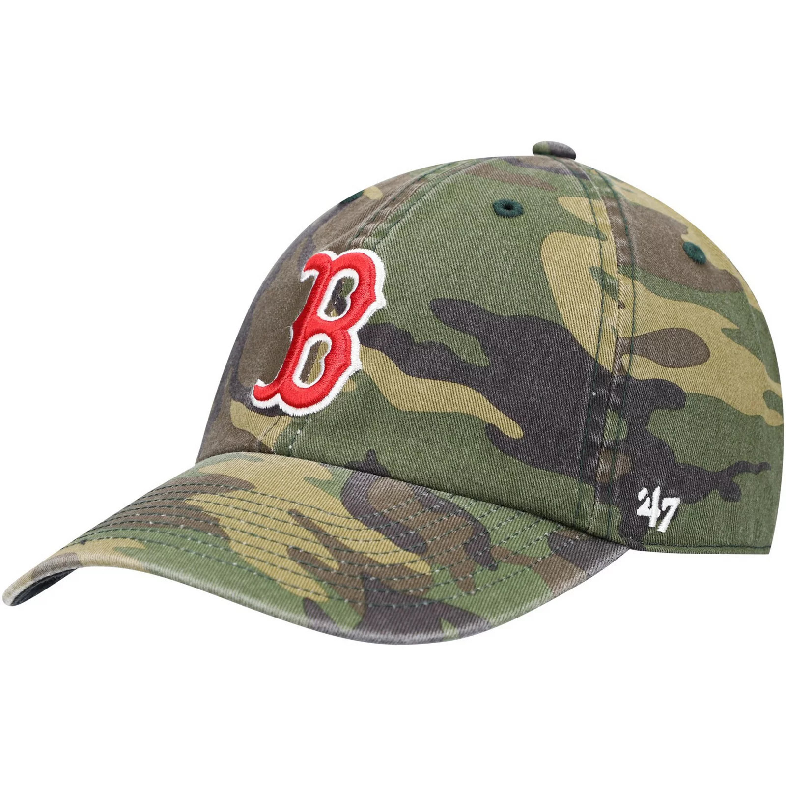 Men's '47 Camo Boston Red Sox Team Clean Up Adjustable Hat, Green | Kohl's
