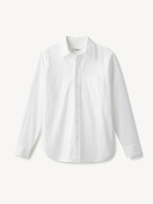 White Mainstay Cotton Shirt | Buck Mason | Buck Mason