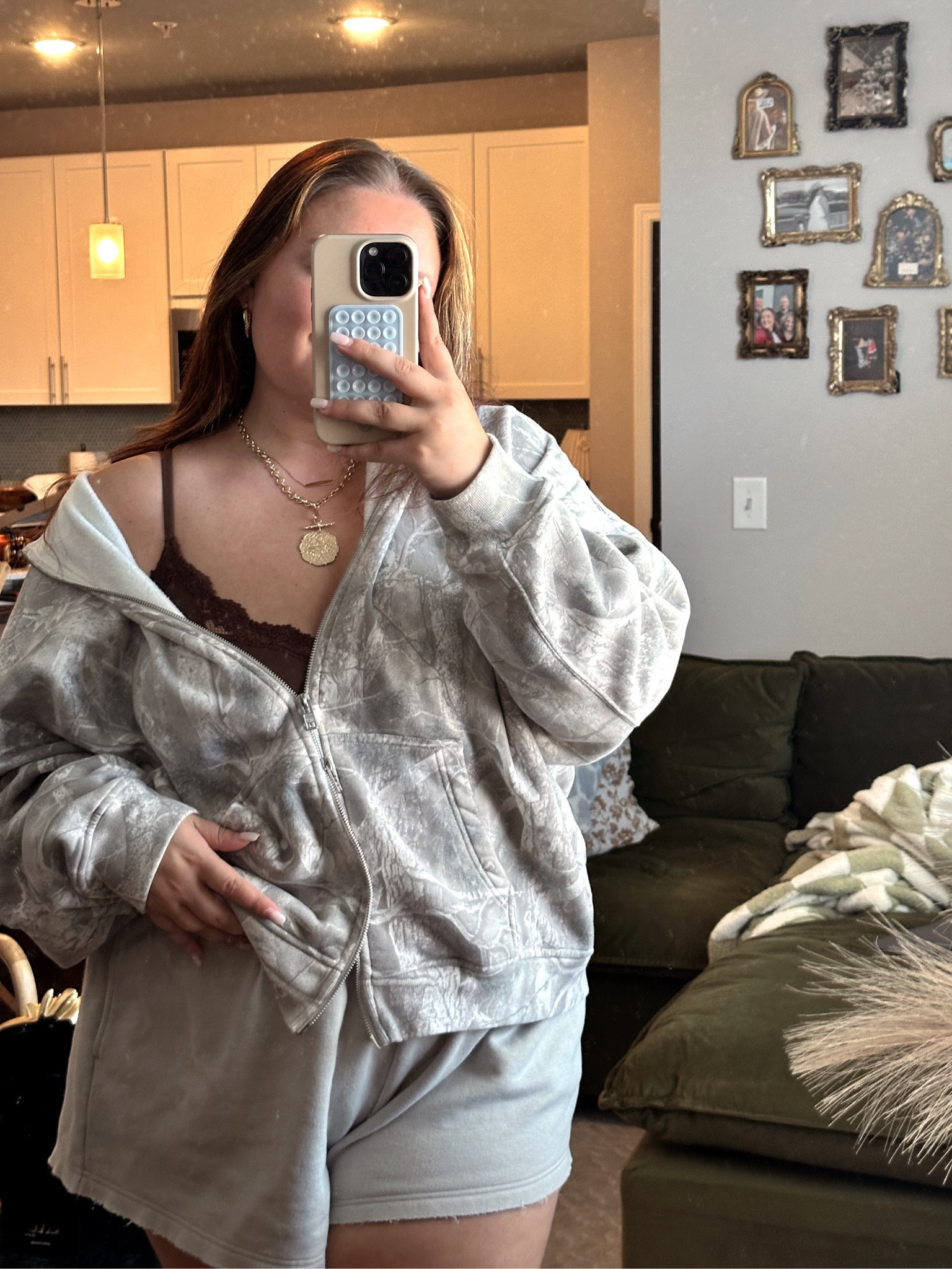 Comfy cozy pieces you can wear now but also take you into fall! Size xxl in jacket and 2X in shorts and bralette. Shoes tts in a 10.5  

#LTKStyleTip #LTKShoeCrush #LTKPlusSize