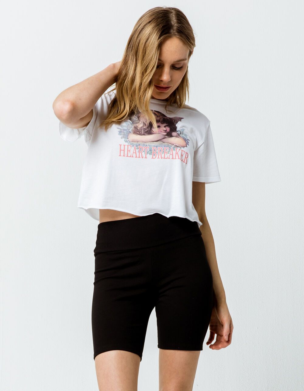 FULL TILT High Waisted Black Biker Shorts | Tillys