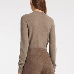 Cashmere Mock Neck Women Sweater | GOELIA
