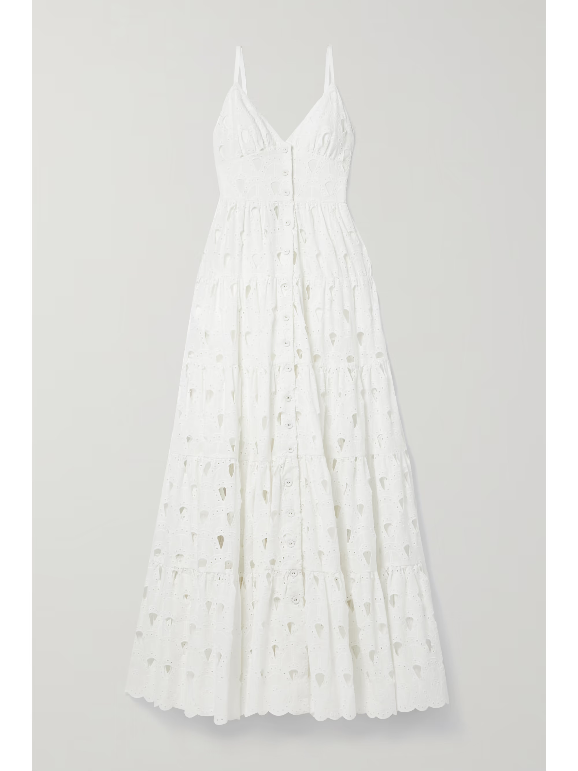 Nathali button-embellished broderie anglaise cotton maxi dress | NET-A-PORTER (UK & EU)