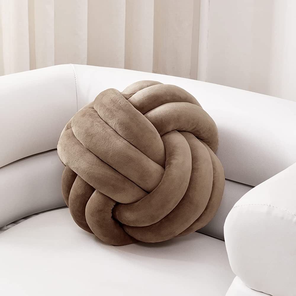 Sioloc Soft Knot Ball Pillows,Round Throw Pillow Cushion Home Decoration Plush Pillow,Throw Knott... | Amazon (US)