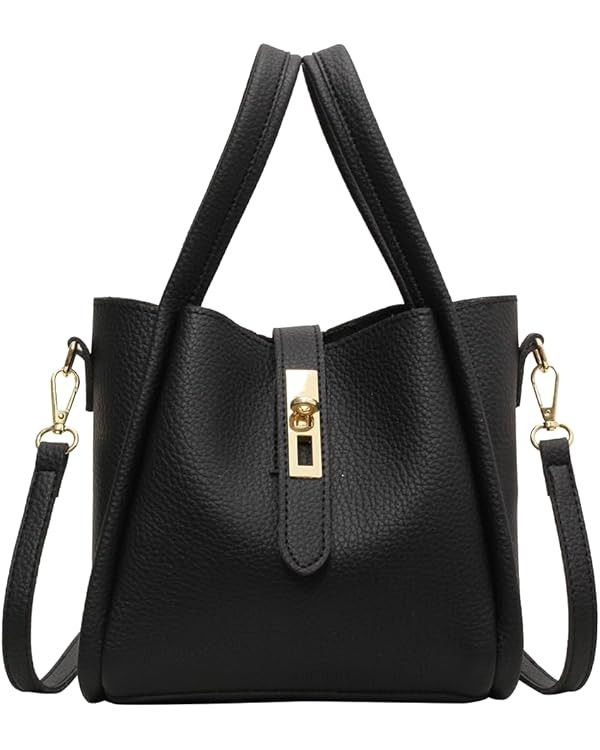 Bucket Bags for Women - Leather Crossbody Bucket Purse Small Handbag Trendy Vintage Shoulder Bag ... | Amazon (US)