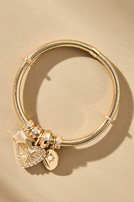 Ribbed Stretch Charm Bracelet | Anthropologie (US)