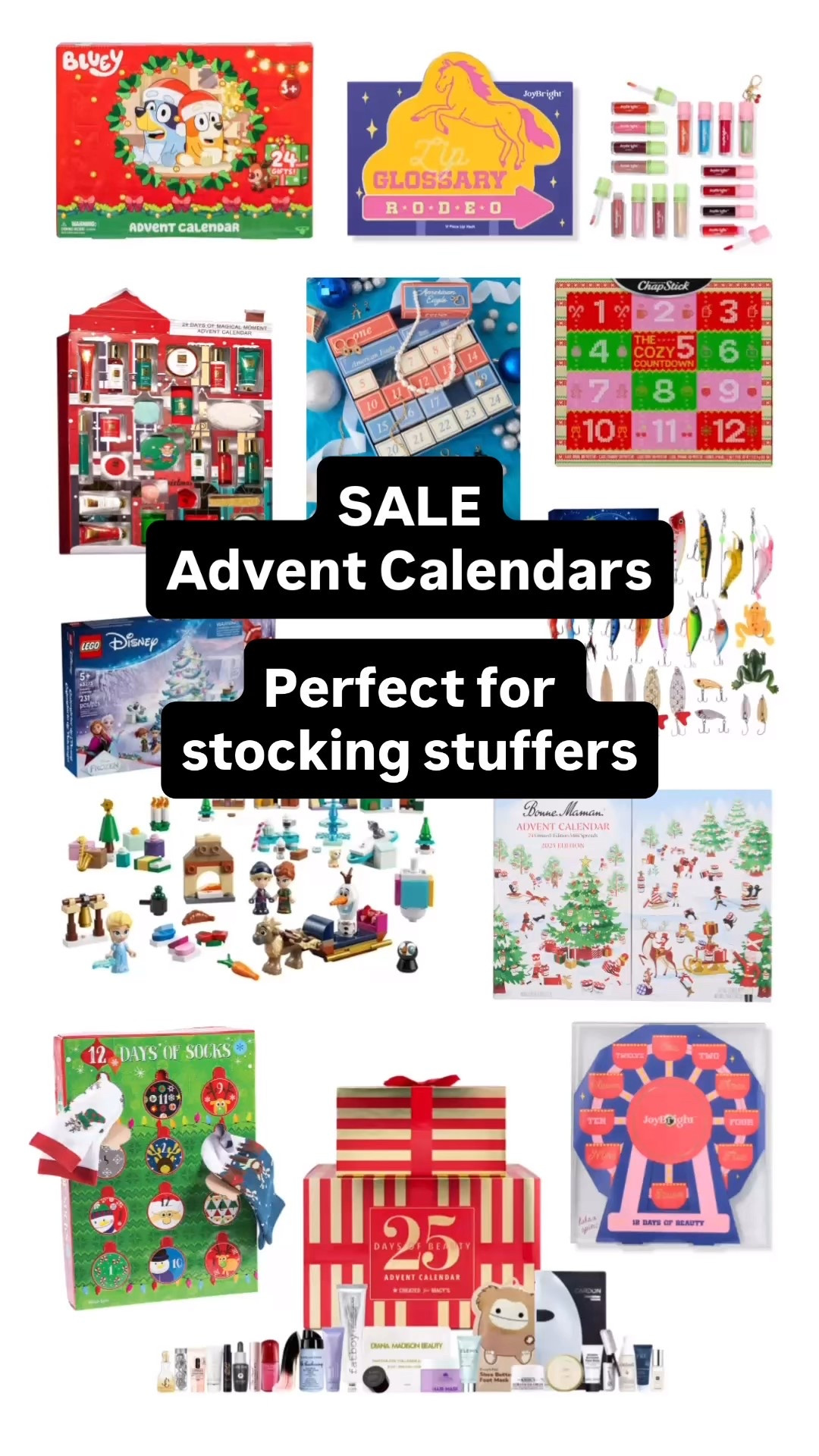 Advent calendars are on sale right now!

They make an easy, inexpensive way to stuff stockings. 

I’ve linked my favorite deals below!

#LTKSeasonal #LTKGiftGuide #LTKHoliday