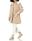 Steve Madden Women's Long Puffer, TAN, M | Amazon (US)