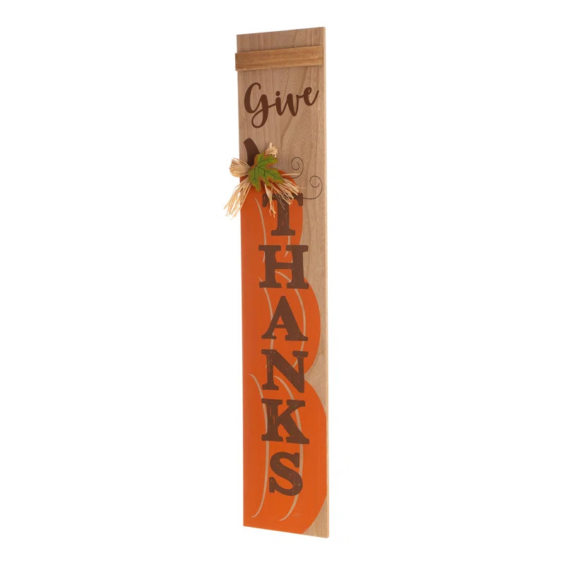 Wooden Pumpkin Porch Sign | Wayfair North America
