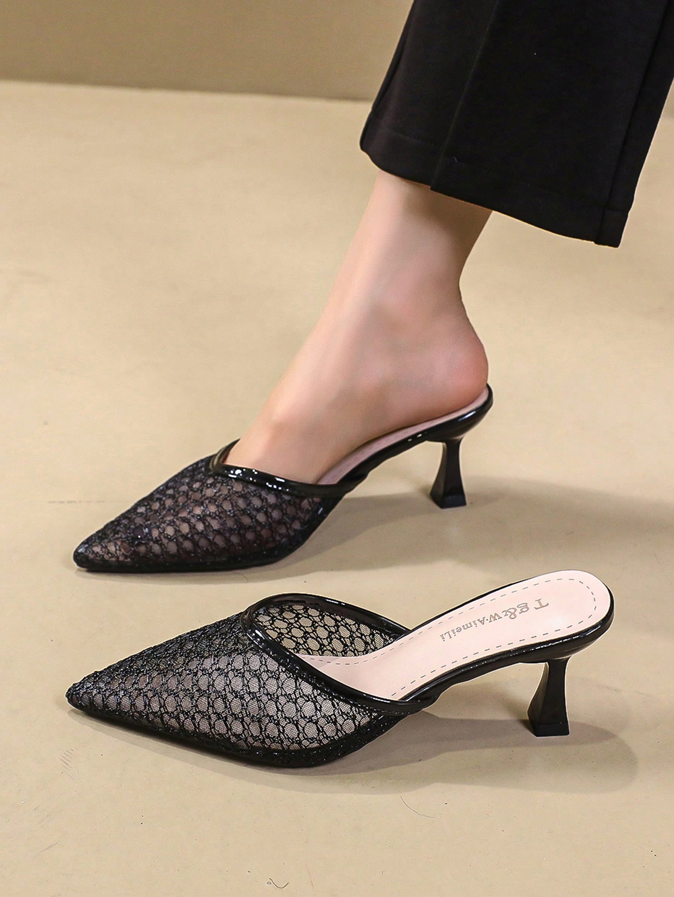 2024 Summer New Style Versatile Pointed Toe Flat Sandals Women Fashionable Hollow Out High-Heeled... | SHEIN