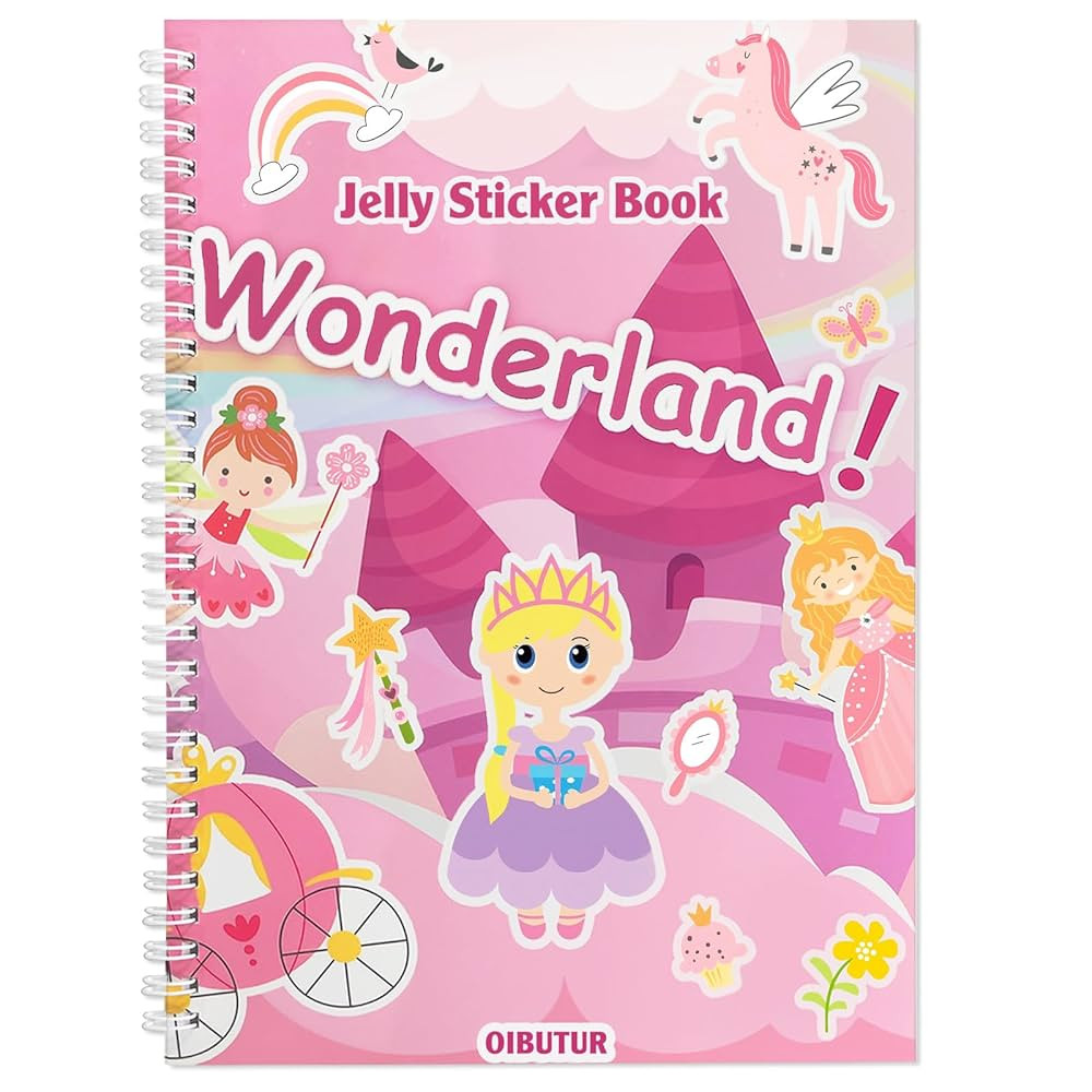 Jelly Sticker Books for Toddlers 2-4 Travel Essentials, Reusable Sticker Book + 8 Scenes + 2 Matc... | Amazon (US)