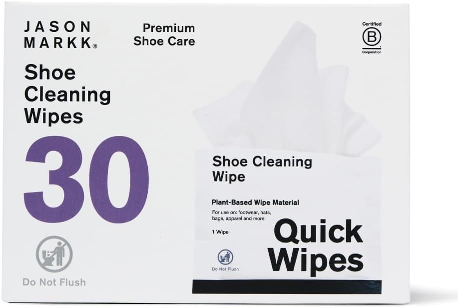 Jason Markk Plant-Based Quick Wipes, Shoe Cleaner, 30 Pack, Individually Packed, Sneaker Care, Id... | Amazon (US)