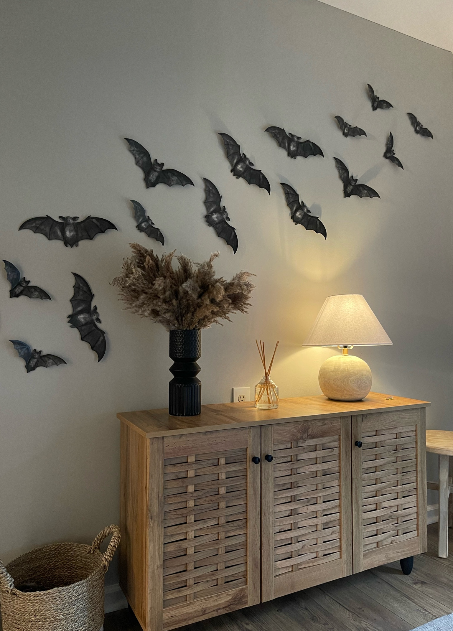 Added some bats to our entry area over the most aesthetically pleasing shoe cabinet. This is perfect if you have a small entryway like us! 🦇

#LTKSeasonal #LTKhome #LTKHoliday