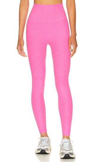 Spacedye Caught In The Midi High Waisted Legging in Pink Punch Heather | Revolve Clothing (Global)