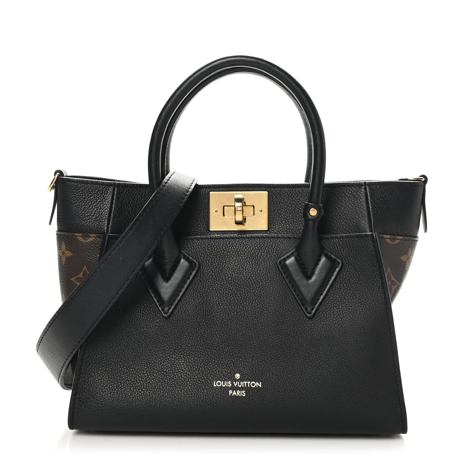 Louis Vuitton Calfskin Monogram On My Side PM Black 1692633 | FASHIONPHILE (US)