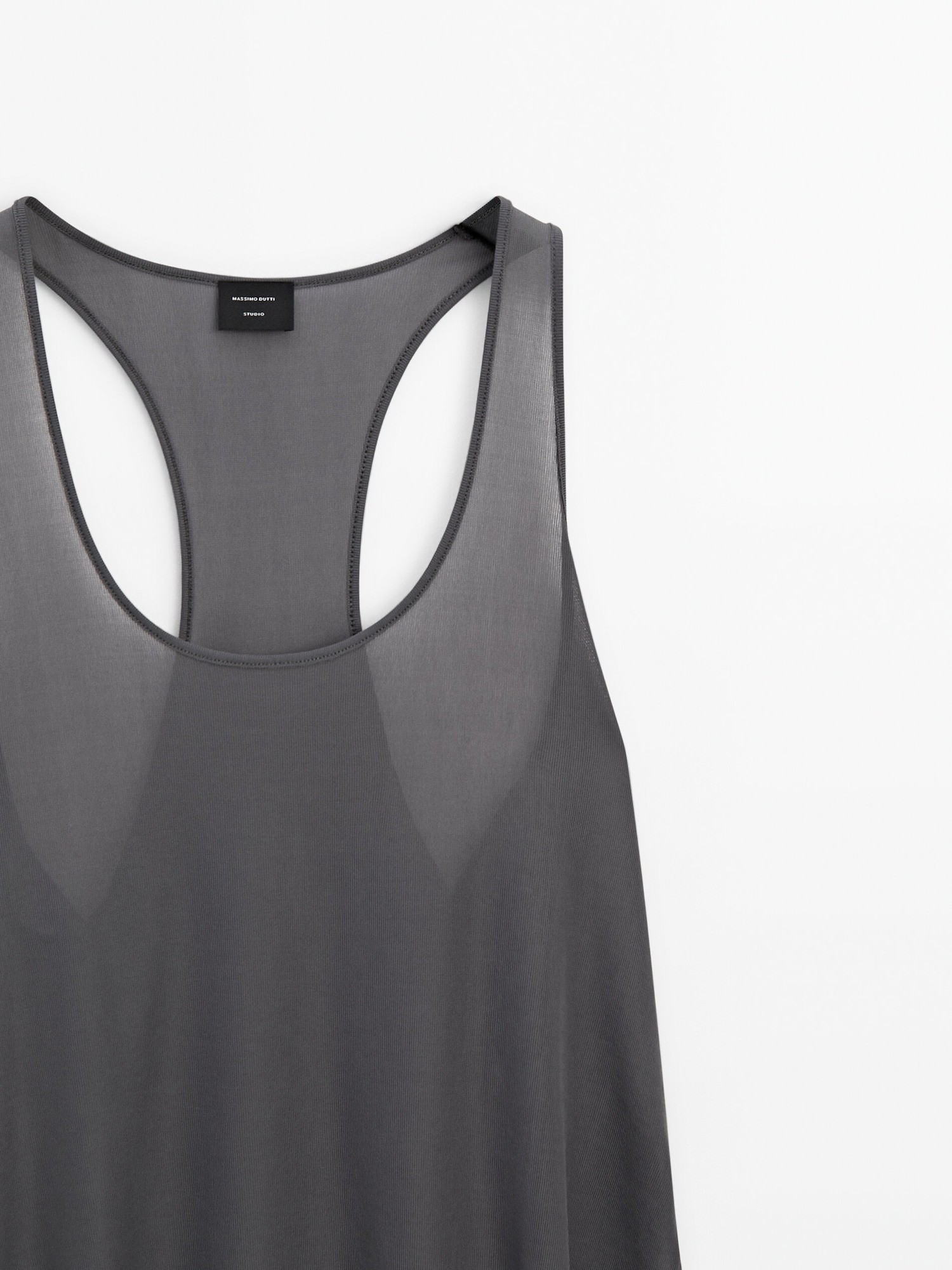 Semi-sheer top - Studio | Massimo Dutti UK