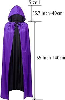 HomeMall Unisex Halloween Reversible Hooded Cloak, Vampire Witch Capes Magician Costume for Hallo... | Amazon (US)